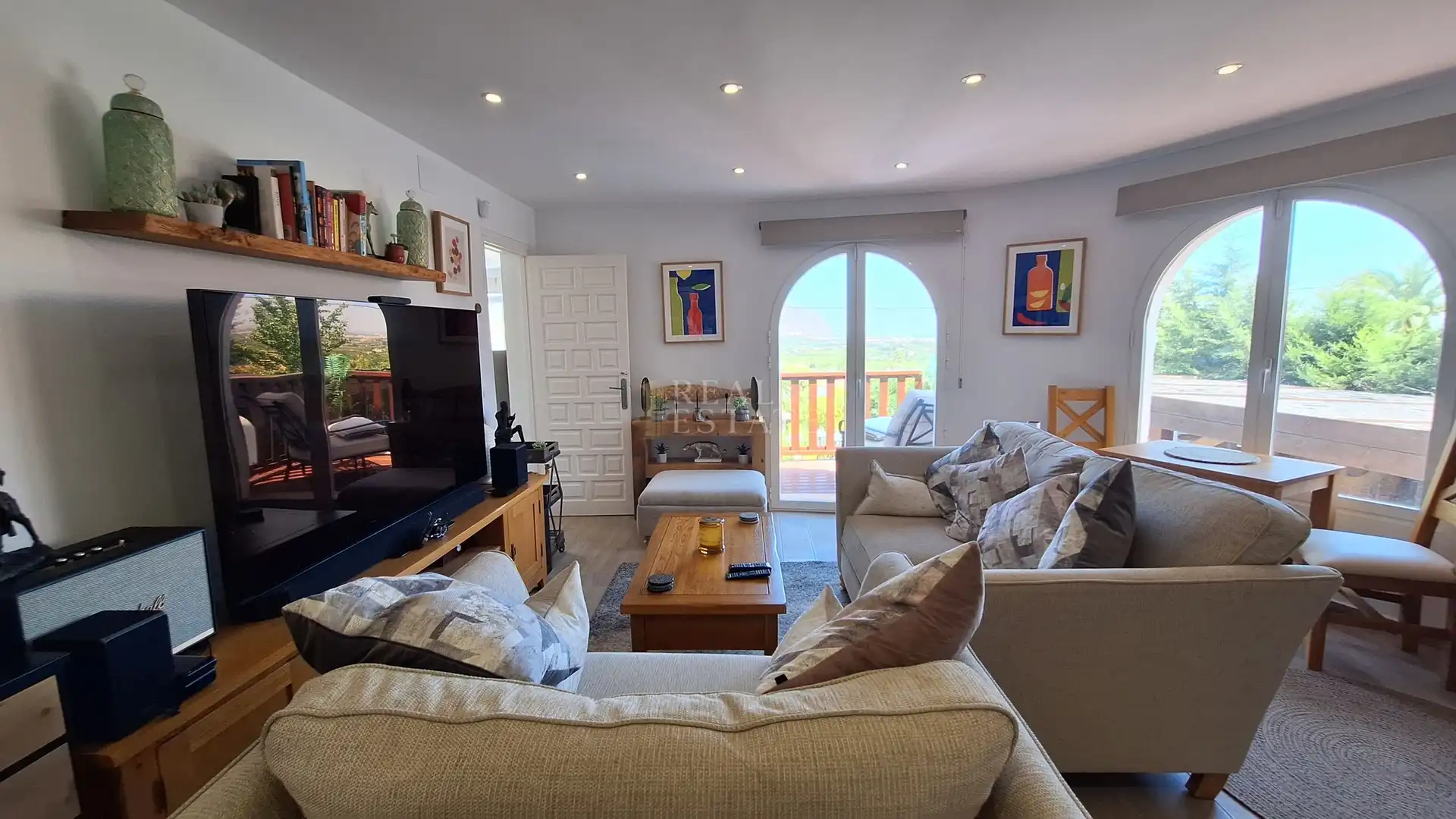 Sala d'estar de Casa o xalet en venda en Benidoleig amb Aire condicionat, Terrassa i Traster