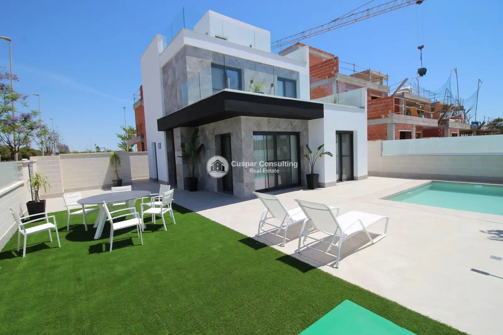 Vista exterior de Casa o xalet en venda en Pilar de la Horadada amb Aire condicionat, Calefacció i Jardí privat