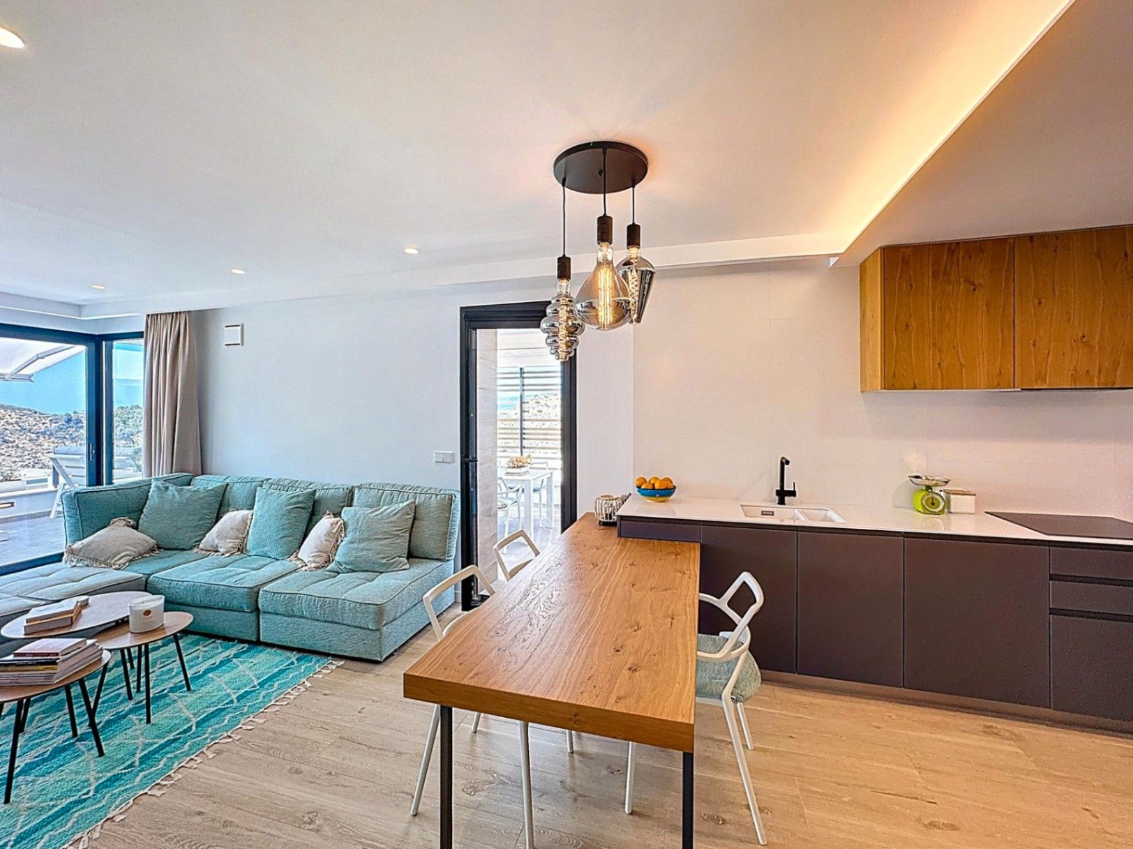 Living room of Attic for sale in Benitachell / El Poble Nou de Benitatxell  with Air Conditioner, Heating and Terrace