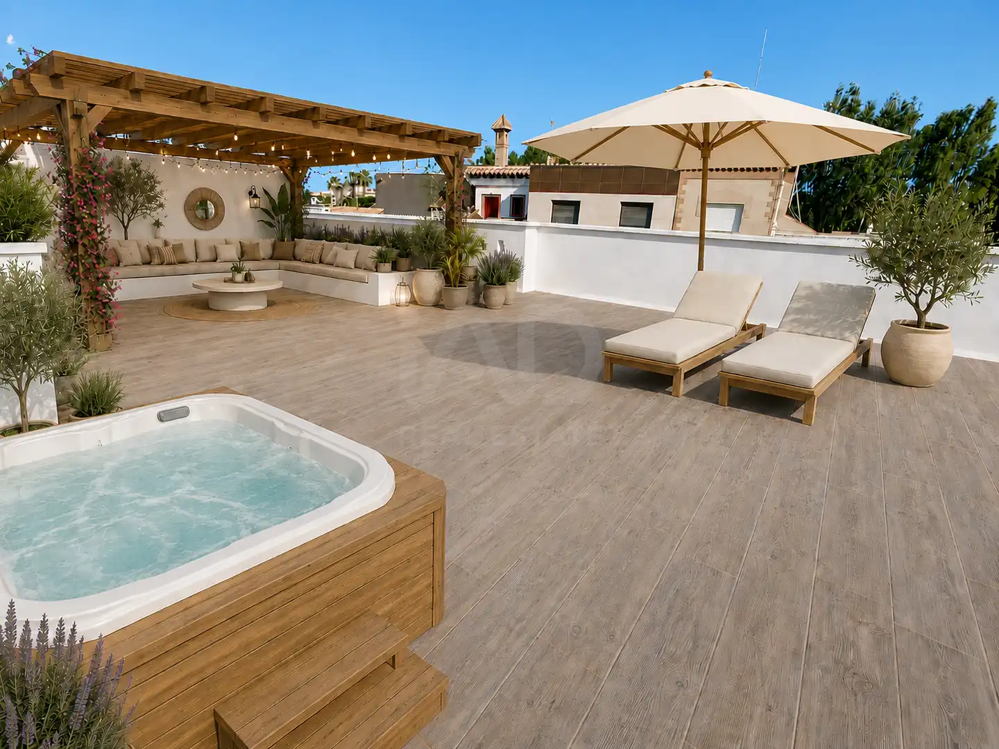 Terraza de Casa adosada en venta en Roquetas de Mar con Terraza