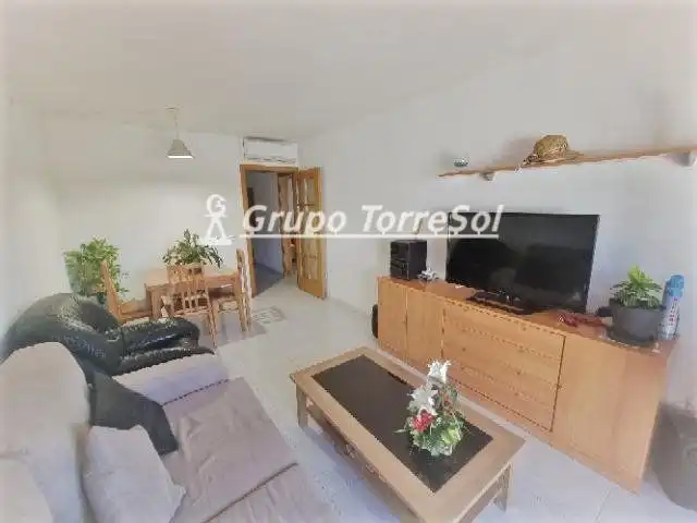 Sala de estar de Piso en venta en La Pobla de Montornès   con Aire acondicionado, Calefacción y Terraza