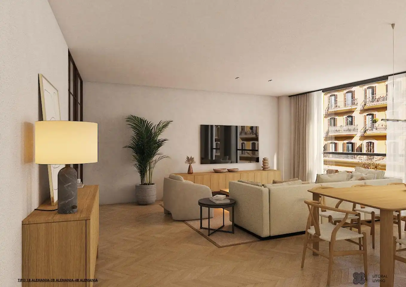 Wohnzimmer von Wohnung zum Verkauf in Huelva mit Klimaanlage