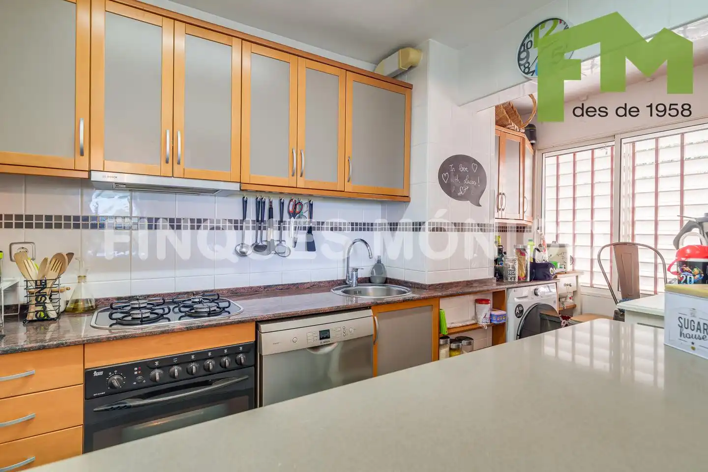 Cocina de Piso de alquiler en Teià con Calefacción, Parquet y Terraza