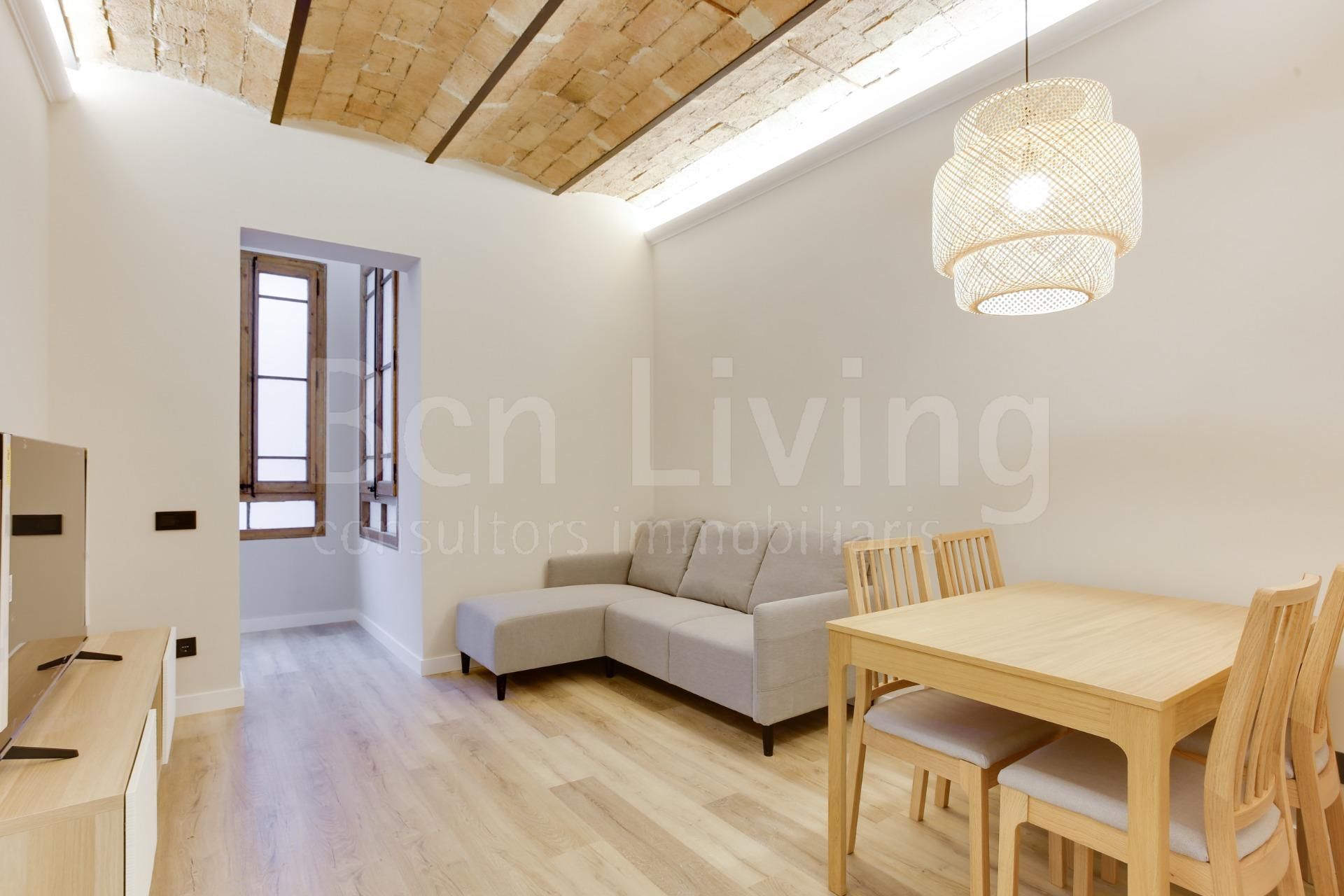 Sala d'estar de Pis de lloguer en  Barcelona Capital amb Aire condicionat