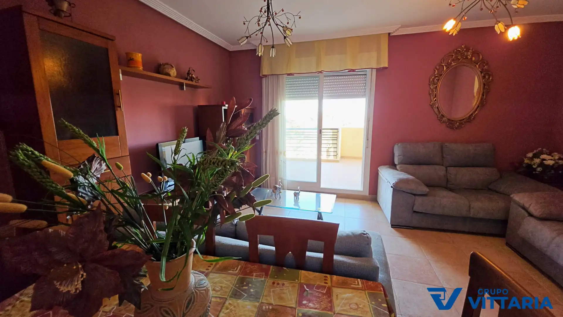 Sala de estar de Piso en venta en Roquetas de Mar con Aire acondicionado, Terraza y Amueblado