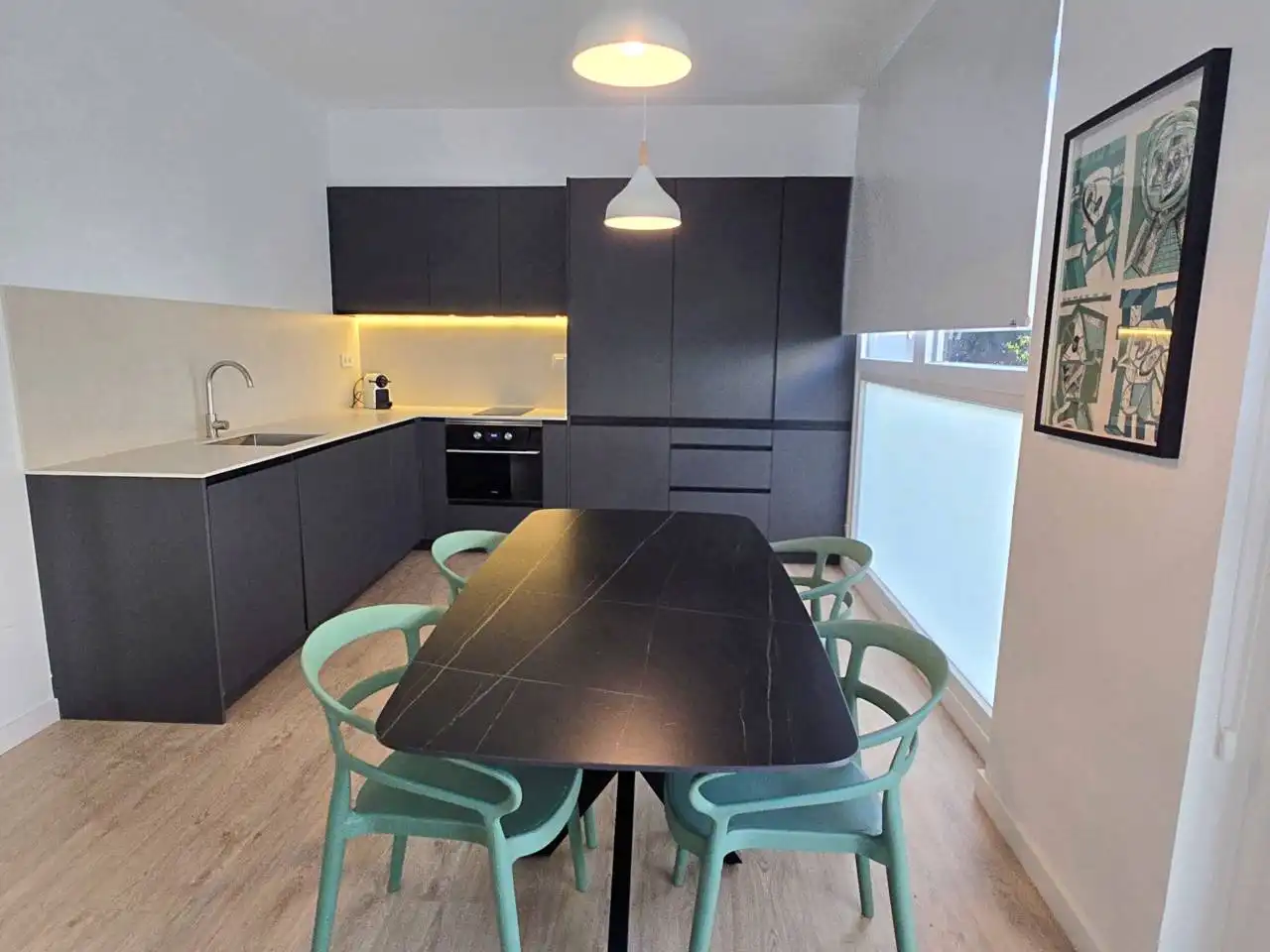 Küche von Wohnung zur Miete in Valencia mit Klimaanlage, Heizung und Möbliert