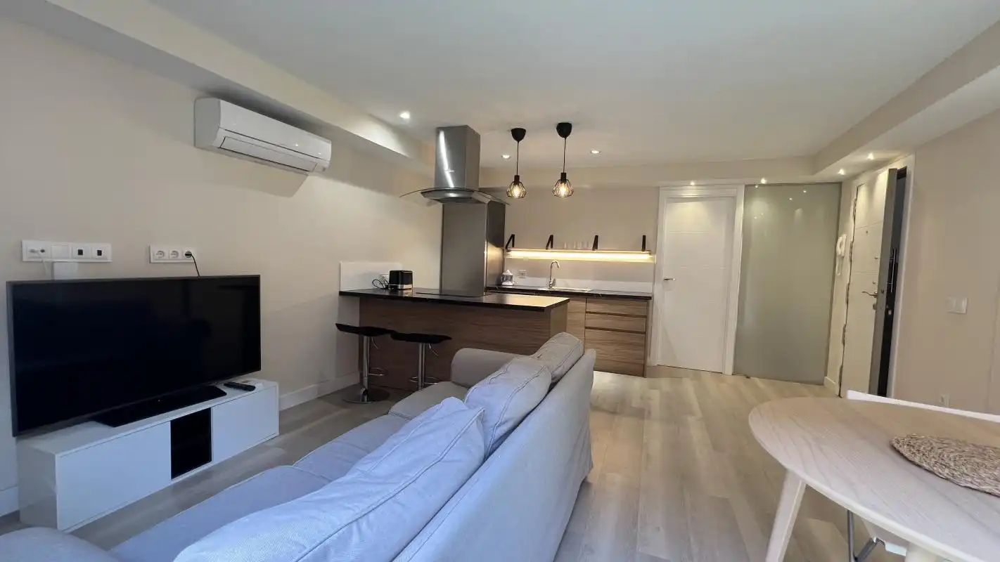 Sala de estar de Piso de alquiler en Madrid con Aire acondicionado, Calefacción y Terraza