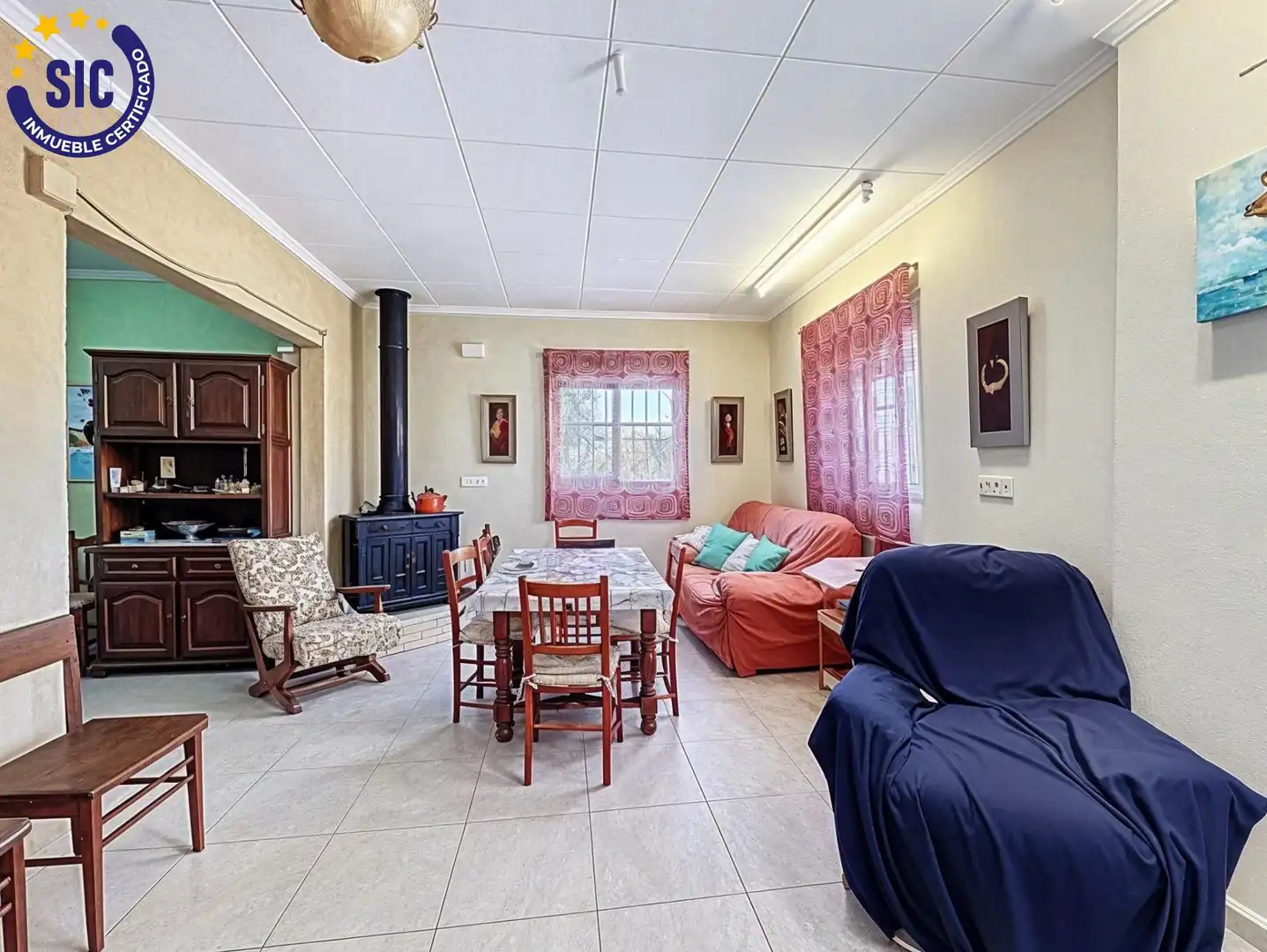 Sala de estar de Casa o chalet en venta en Llocnou d'En Fenollet con Terraza