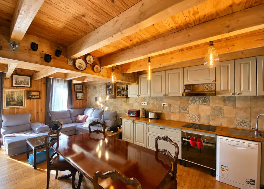 Kitchen of Duplexes for sale in Sant Joan Les Fonts  with Furnished