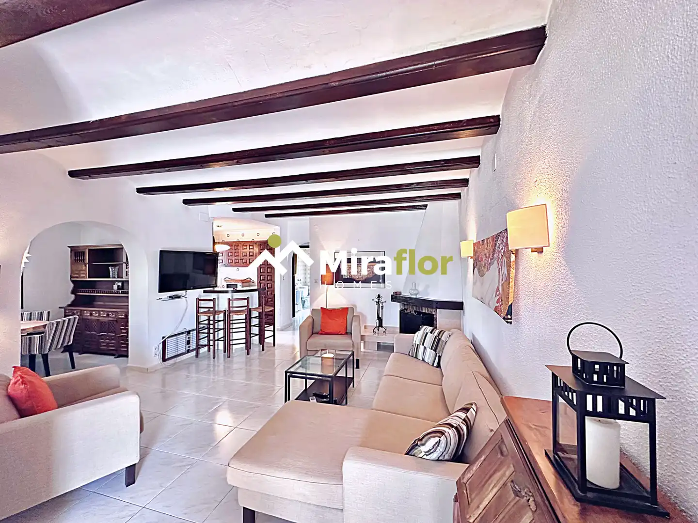 Sala de estar de Casa o chalet en venta en Els Poblets con Aire acondicionado, Jardín privado y Terraza