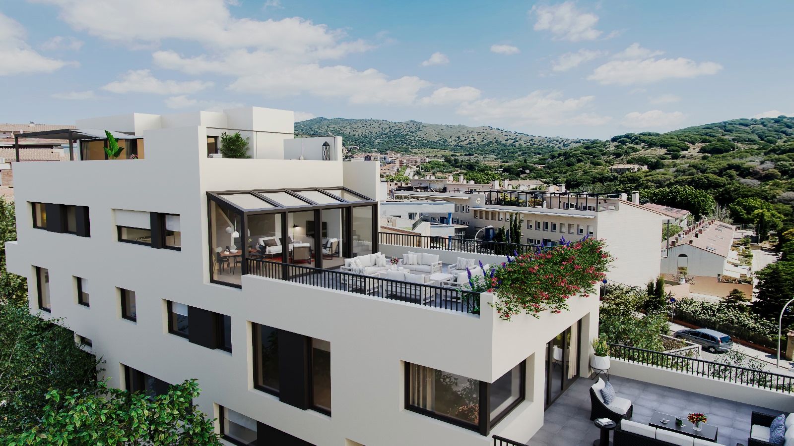 Terrace of Flat for sale in Tiana  with Air Conditioner, Heating and Parquet flooring