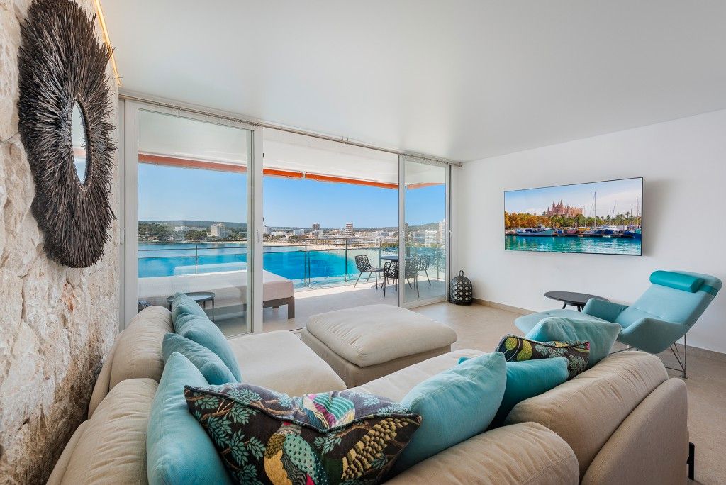 Sala d'estar de Apartament en venda en Calvià amb Aire condicionat, Calefacció i Terrassa