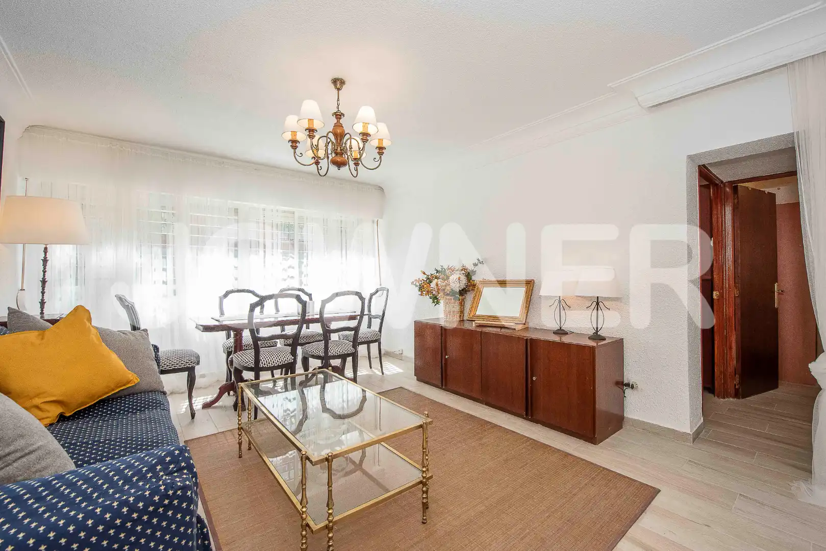 Wohnzimmer von Wohnung zur Miete in Madrid mit Heizung, Möbliert und Ofen