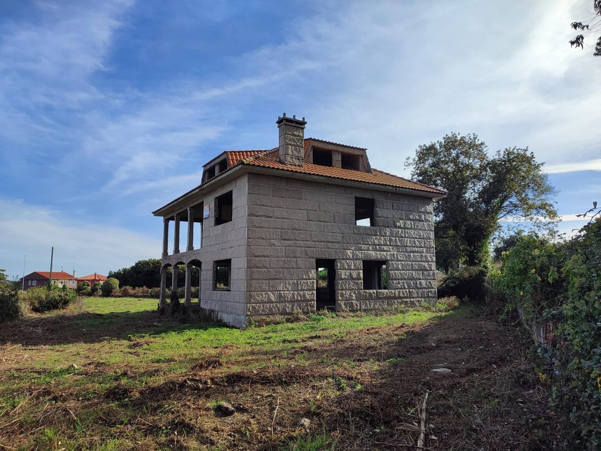 Vista exterior de Casa o xalet en venda en Santa Comba amb Balcó