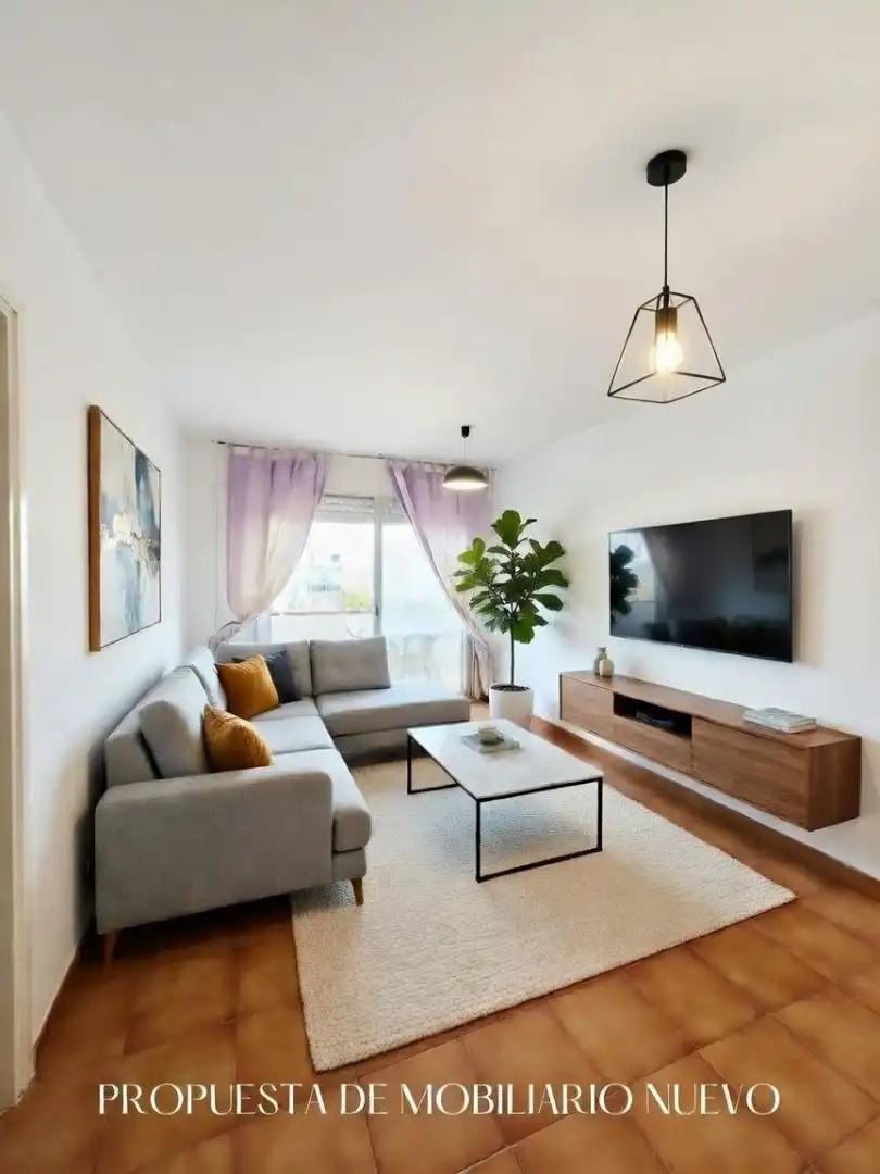 Sala d'estar de Apartament en venda en Torredembarra amb Terrassa, Moblat i Forn