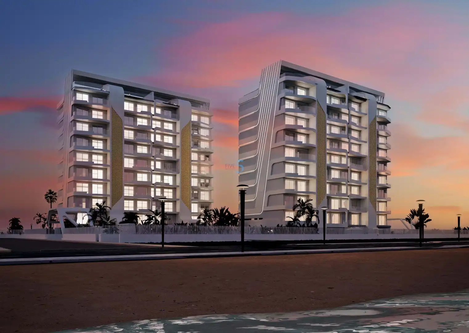 Vista exterior de Ático en venta en La Manga del Mar Menor con Piscina