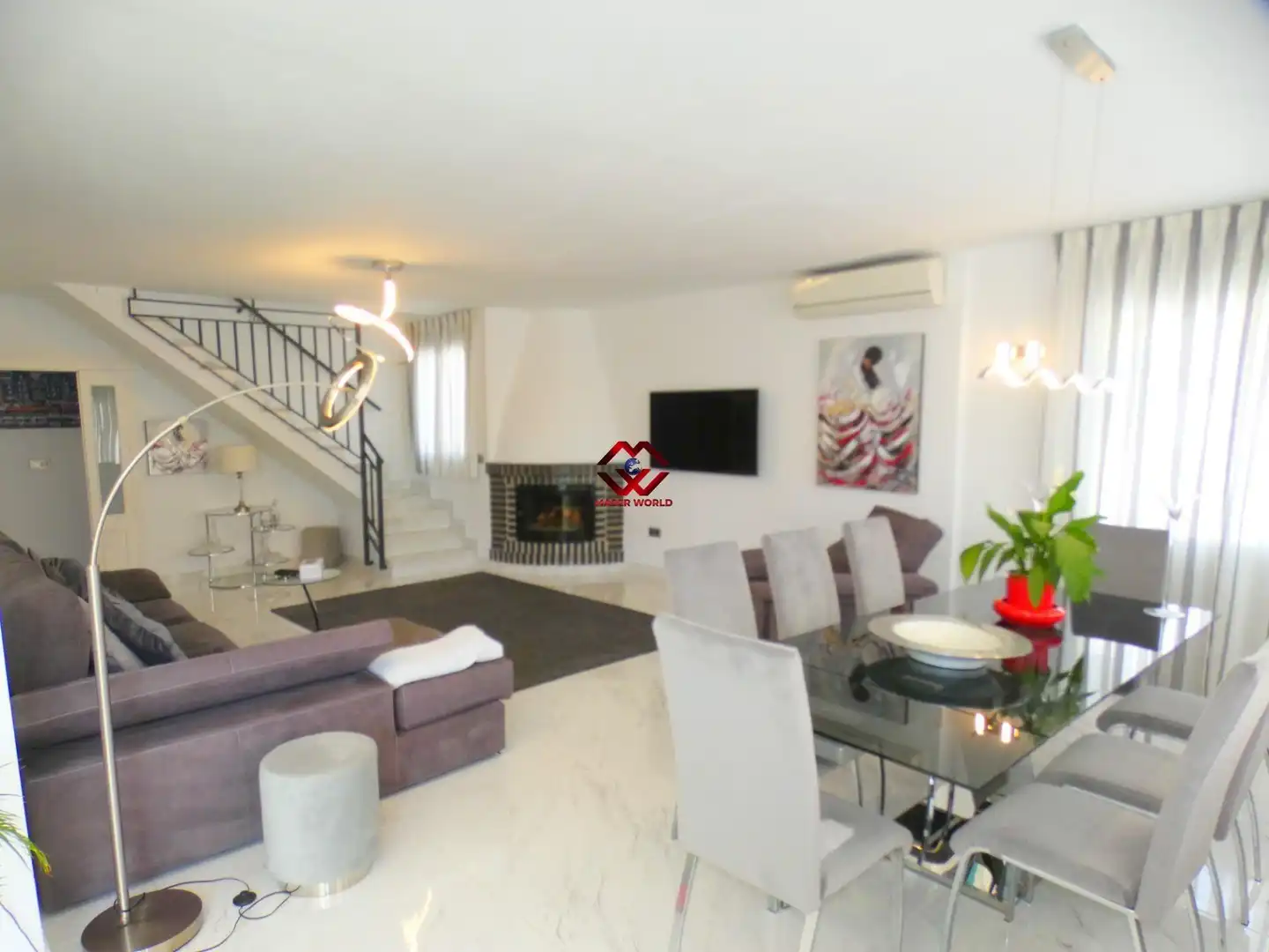 Sala d'estar de Casa o xalet en venda en Mazarrón amb Aire condicionat, Calefacció i Terrassa
