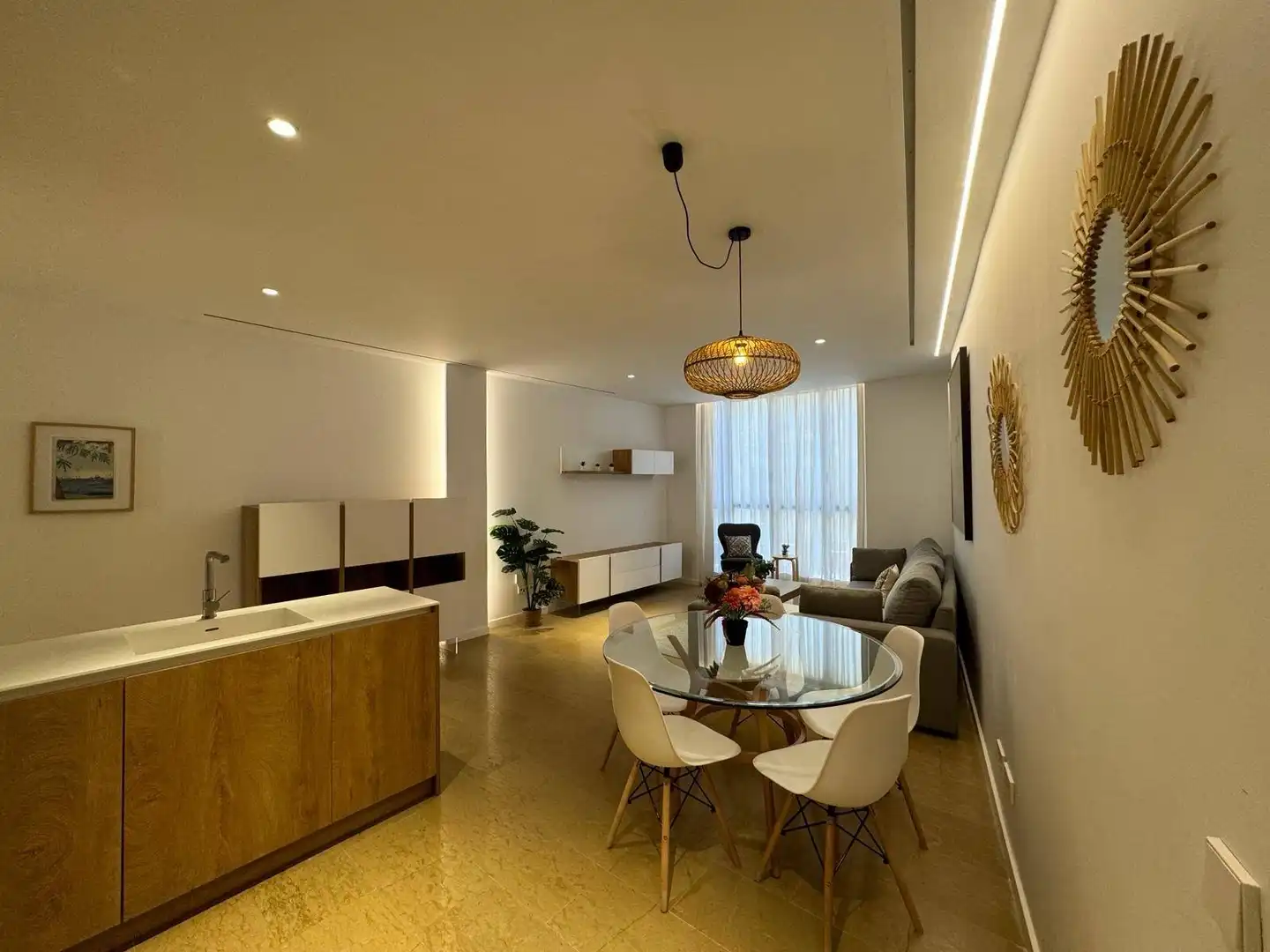 Wohnzimmer von Wohnung zur Miete in  Palma de Mallorca mit Klimaanlage, Heizung und Möbliert
