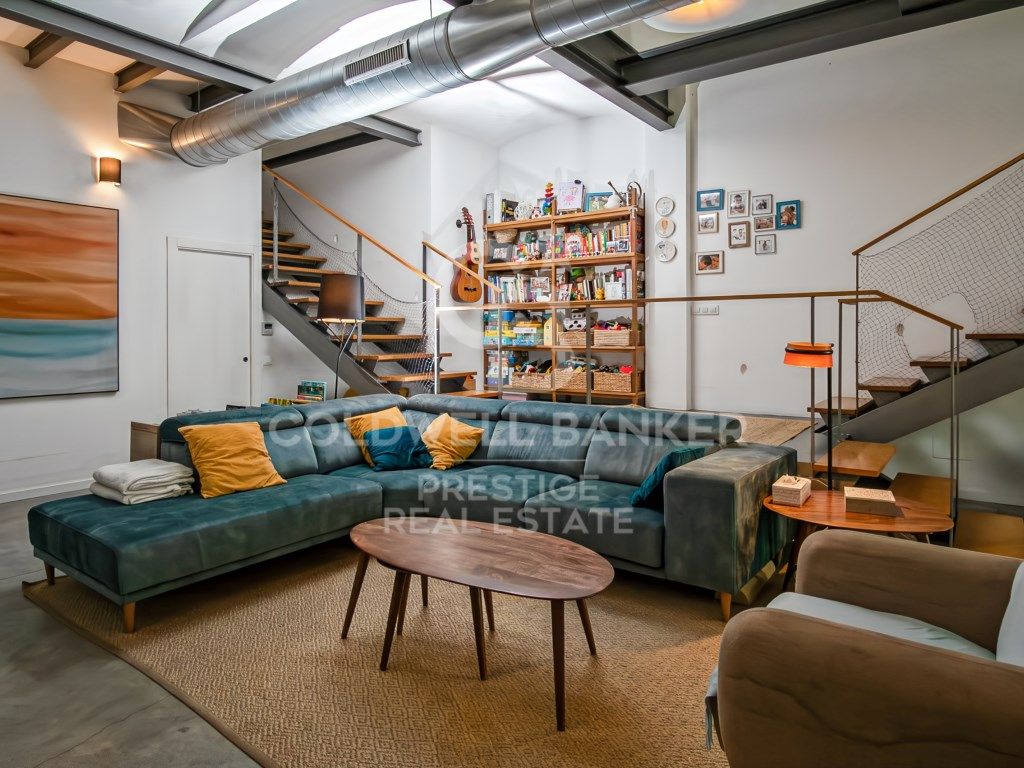 Living room of Duplex for sale in Badalona  with Air Conditioner, Terrace and Oven