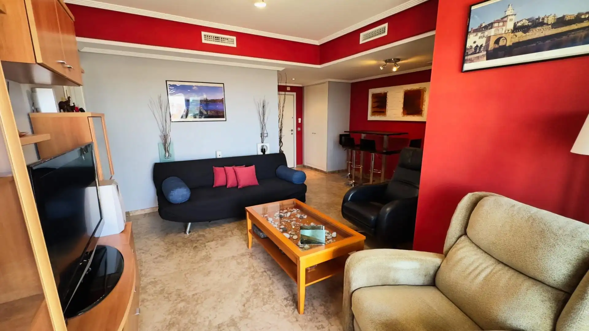 Living room of Flat for sale in Benidorm  with Air Conditioner, Furnished and Community pool