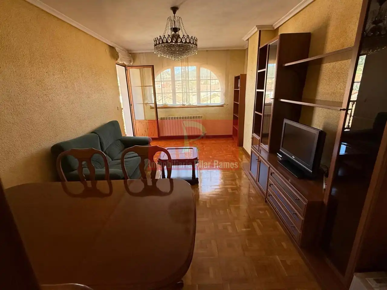 Living room of Flat for sale in Boñar  with Heating, Parquet flooring and Terrace