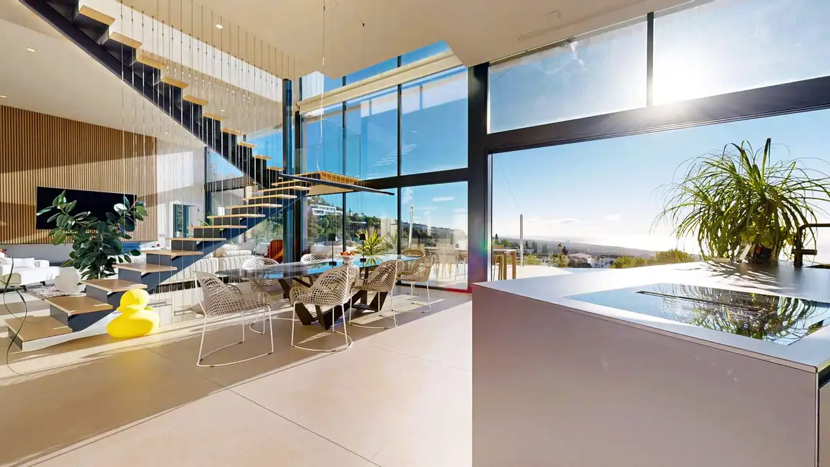 Dining room of Houses for rent in Marbella  with Air Conditioner, Private garden and Terrace