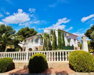 Vista exterior de Casa o xalet en venda en Moraira amb Aire condicionat, Terrassa i Piscina