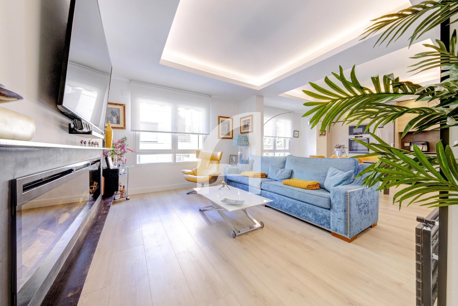 Living room of Flat for sale in  Madrid Capital  with Air Conditioner, Heating and Terrace