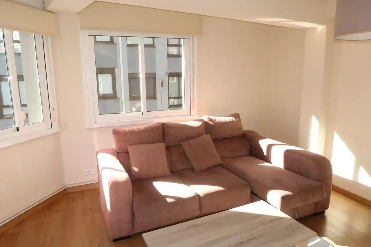 Living room of Flat for sale in A Coruña Capital   with Heating, Storage room and Furnished
