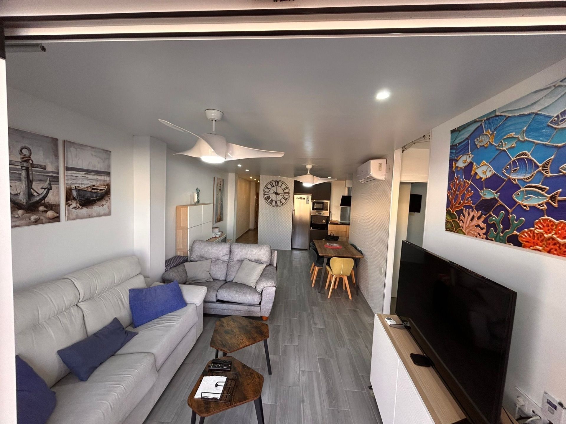 Living room of Flat for sale in Los Alcázares  with Air Conditioner, Terrace and Furnished