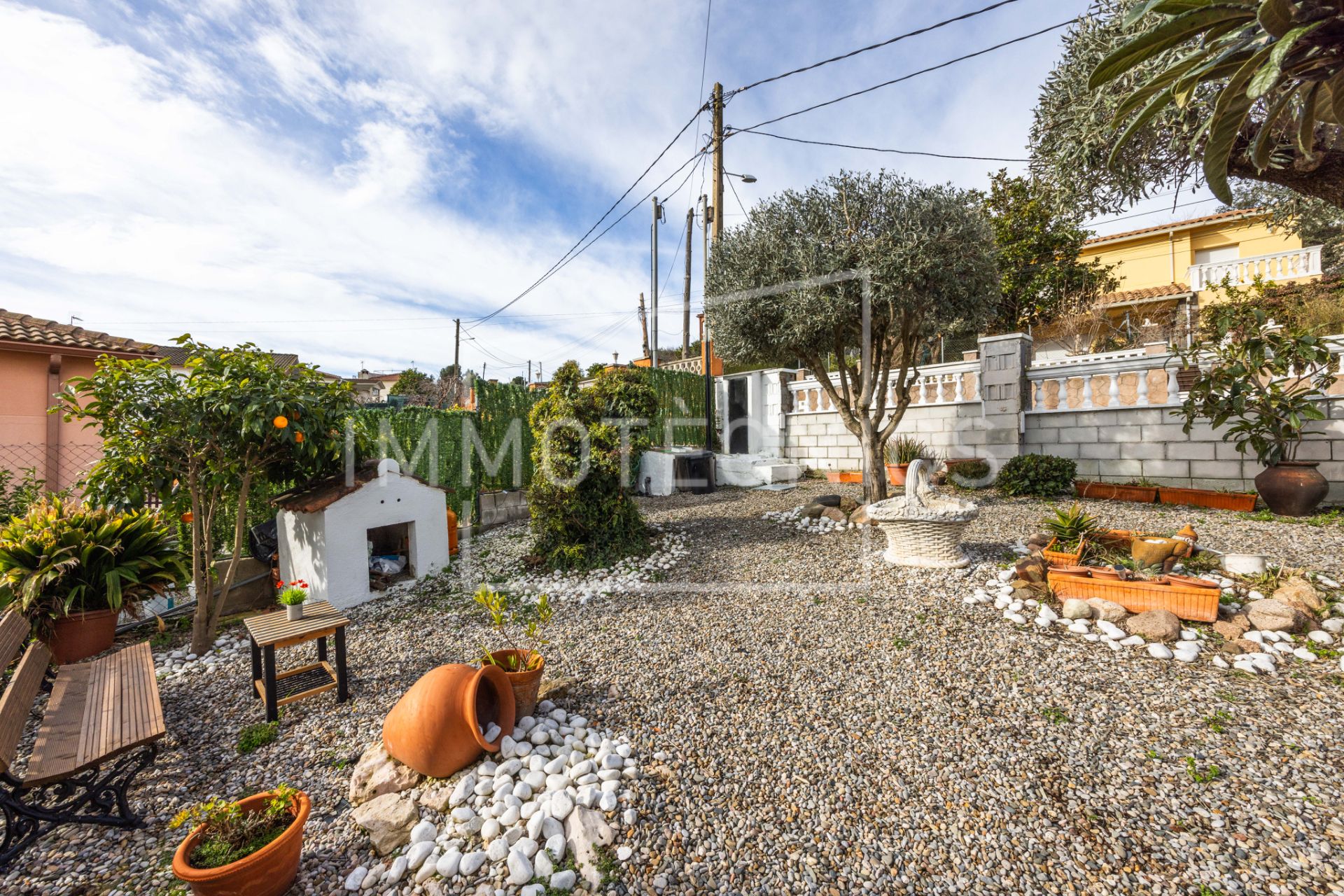 Exterior view of House or chalet for sale in Cànoves I Samalús  with Air Conditioner, Heating and Private garden