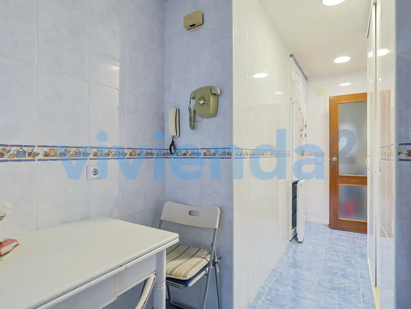 Kitchen of Flat for sale in Madrid  with Heating, Terrace and Storage room