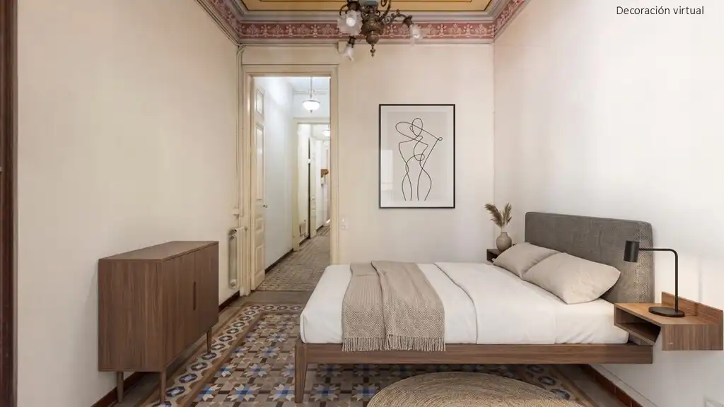 Dormitori de Apartament en venda en Barcelona amb Calefacció, Terrassa i Balcó