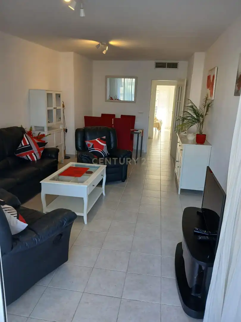 Sala d'estar de Apartament en venda en Calpe / Calp amb Aire condicionat, Balcó i Piscina comunitària