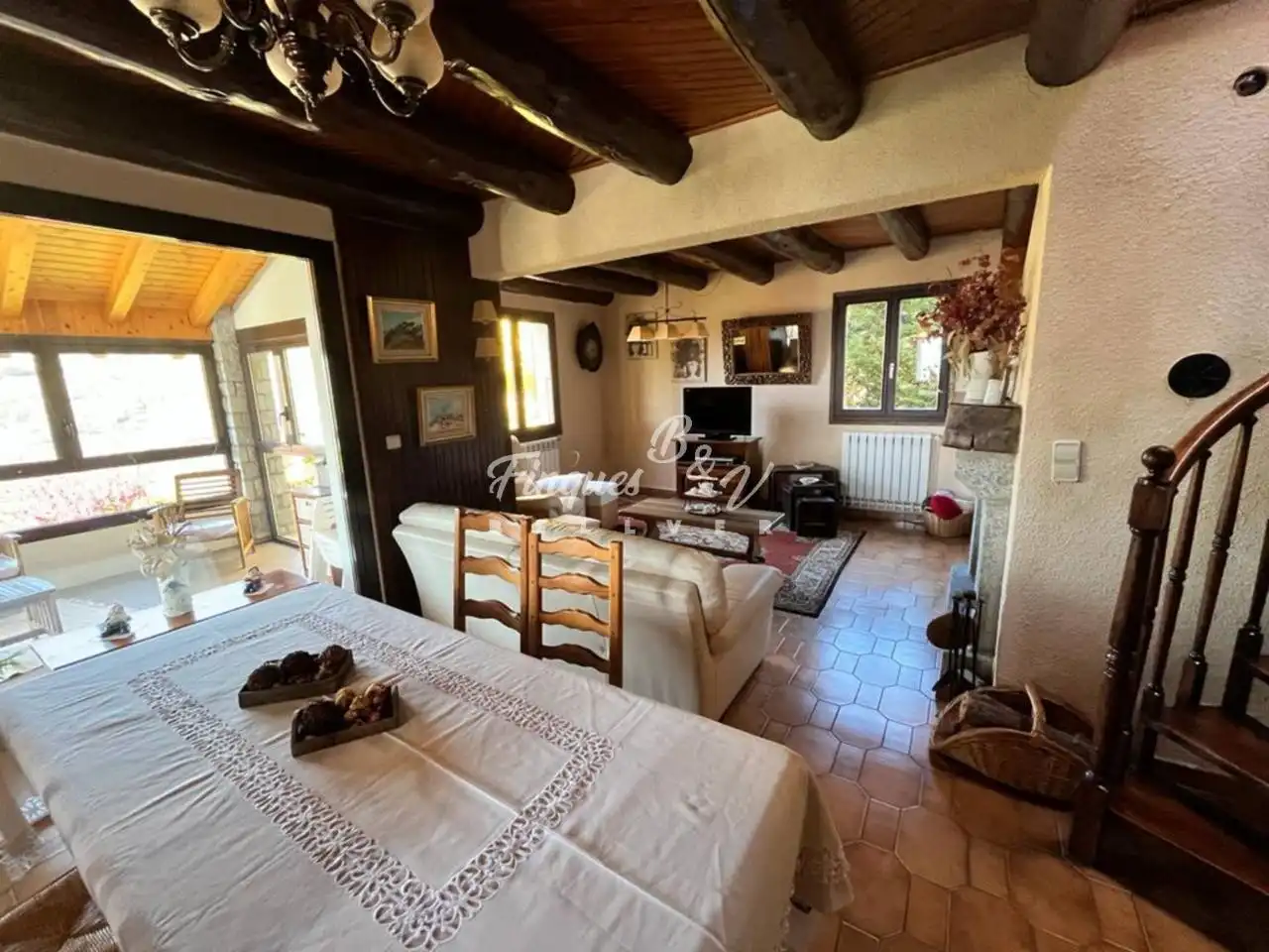 Living room of Houses for rent in Dorres  with Heating, Private garden and Parquet flooring