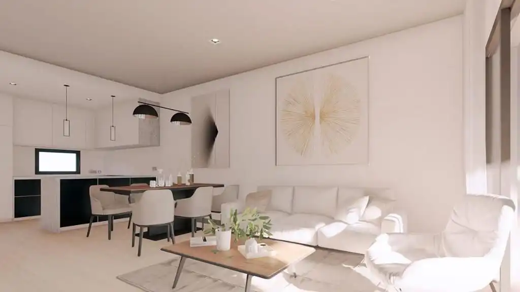 Wohnzimmer von Haus oder Chalet zum Verkauf in Finestrat mit Klimaanlage, Terrasse und Schwimmbad