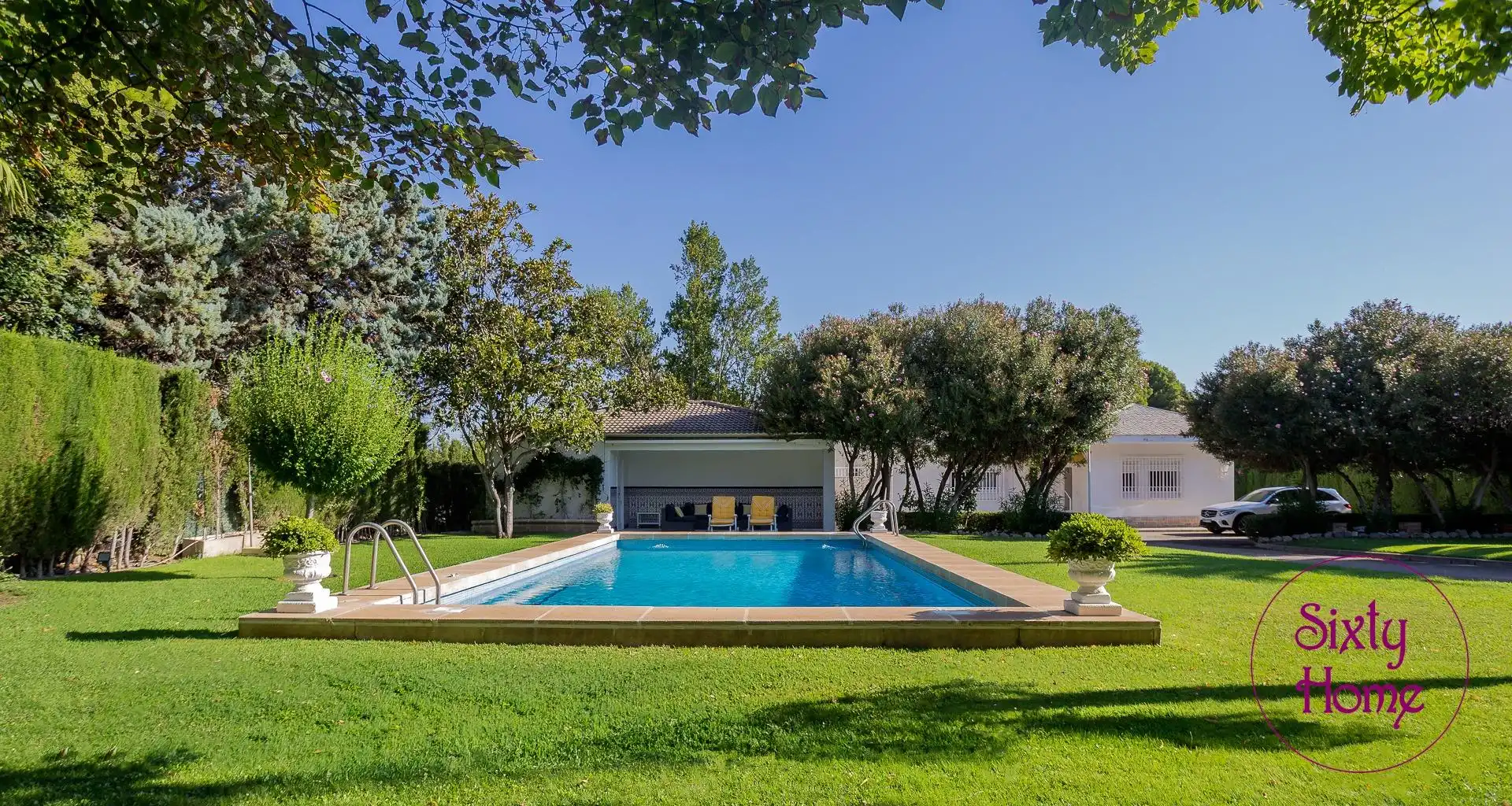 Piscina de Casa o xalet en venda en Zaragoza amb Aire condicionat, Calefacció i Jardí privat