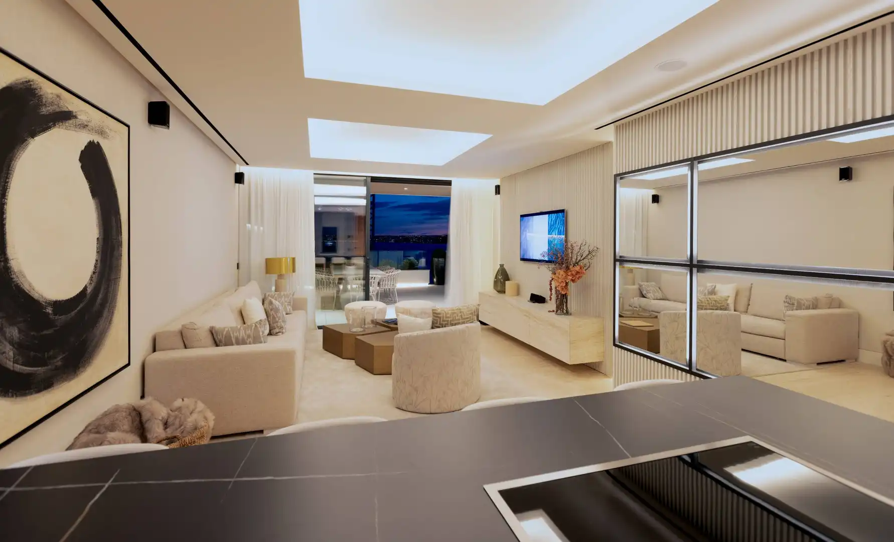 Sala d'estar de Apartament en venda en Estepona amb Aire condicionat, Calefacció i Terrassa