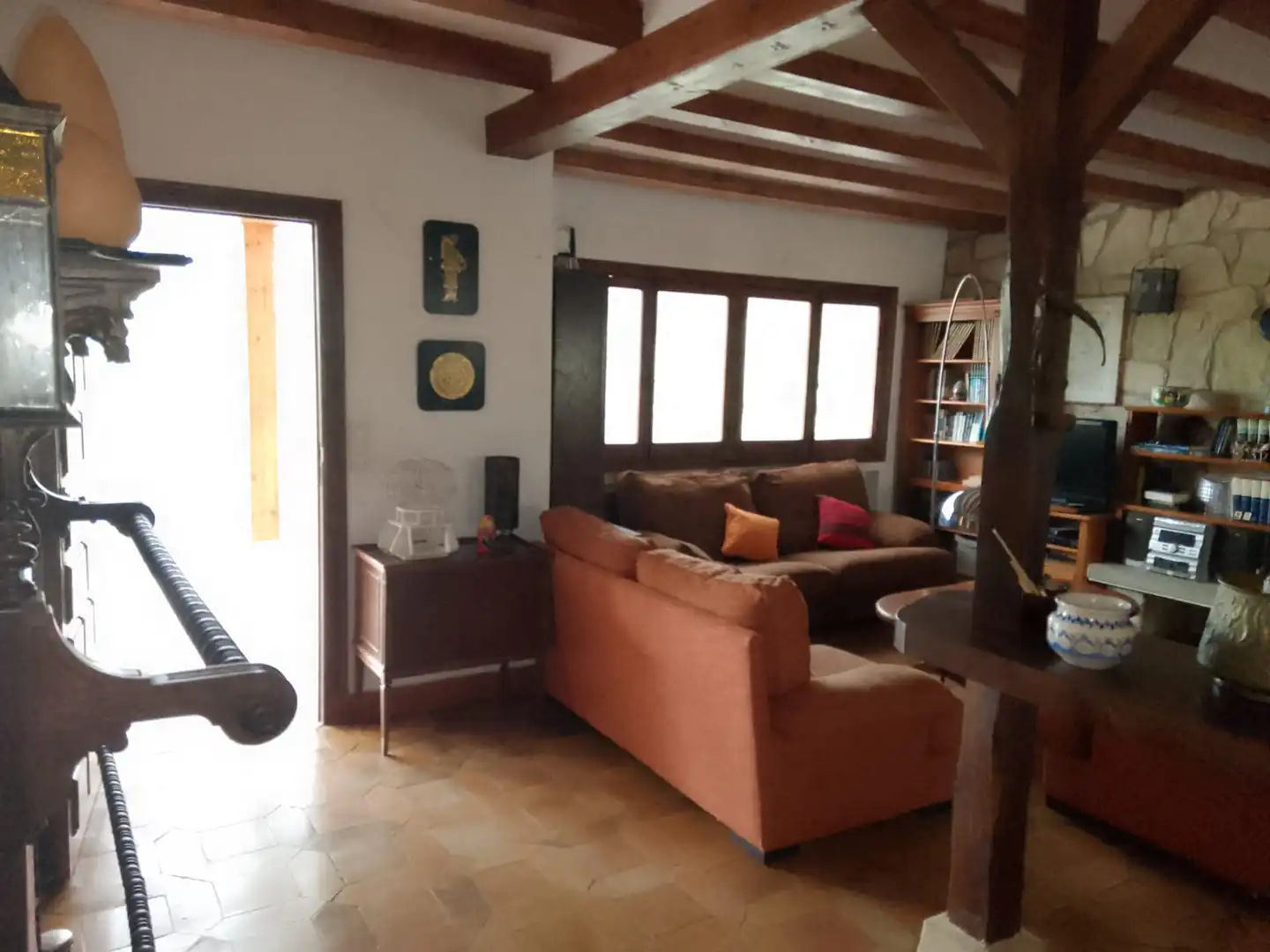 Sala d'estar de Casa o xalet en venda en Tibi amb Calefacció, Jardí privat i Terrassa