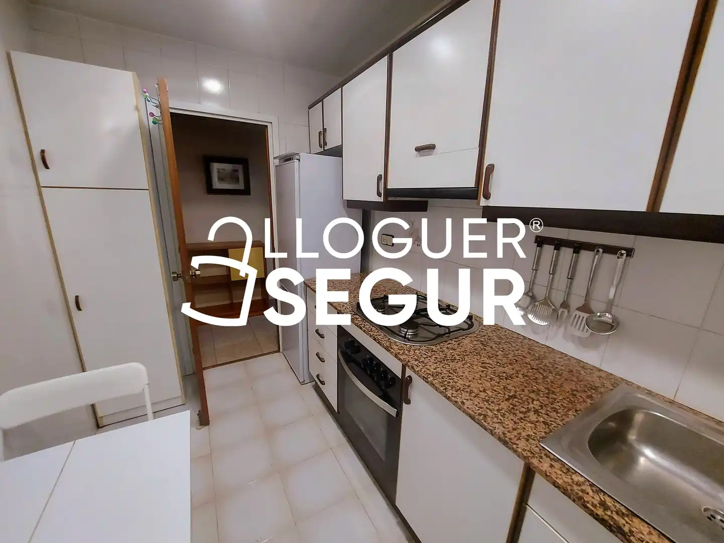 Kitchen of Flat for rent in Barcelona  with Air Conditioner, Heating and Furnished