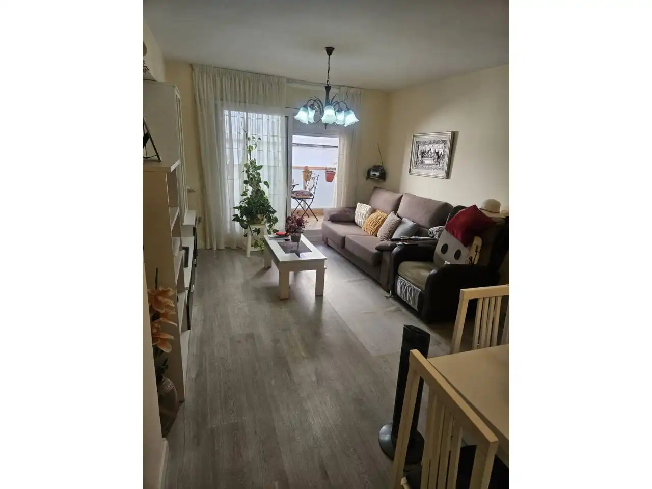 Sala de estar de Piso en venta en Cunit con Parquet, Amueblado y Balcón