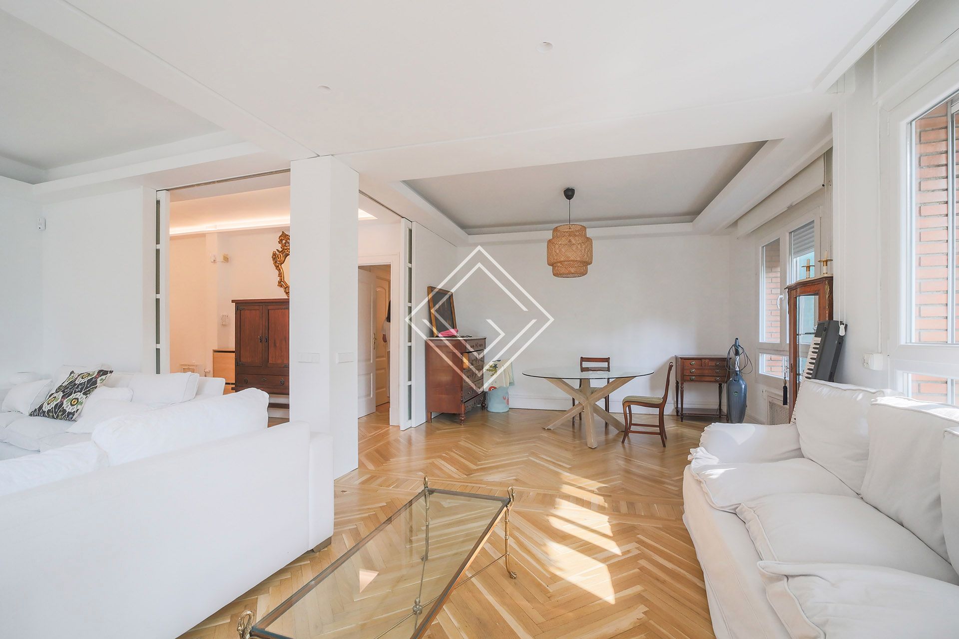 Sala de estar de Piso en venta en  Madrid Capital con Aire acondicionado, Calefacción y Terraza