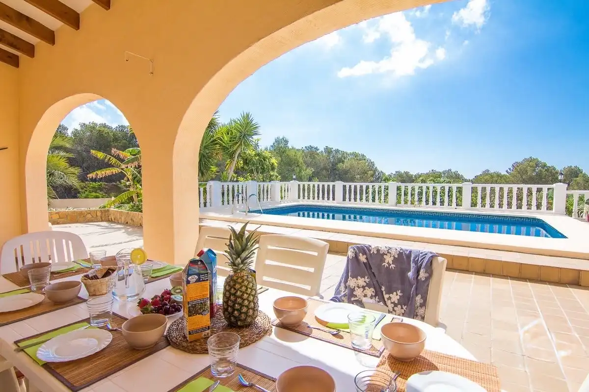 Terraza de Casa o chalet de alquiler en Benissa con Aire acondicionado, Calefacción y Jardín privado