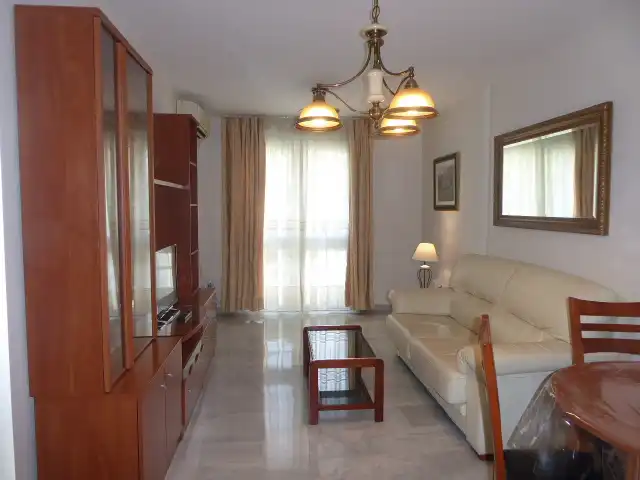 Sala de estar de Apartamento de alquiler en Málaga Capital con Aire acondicionado, Amueblado y Lavadora