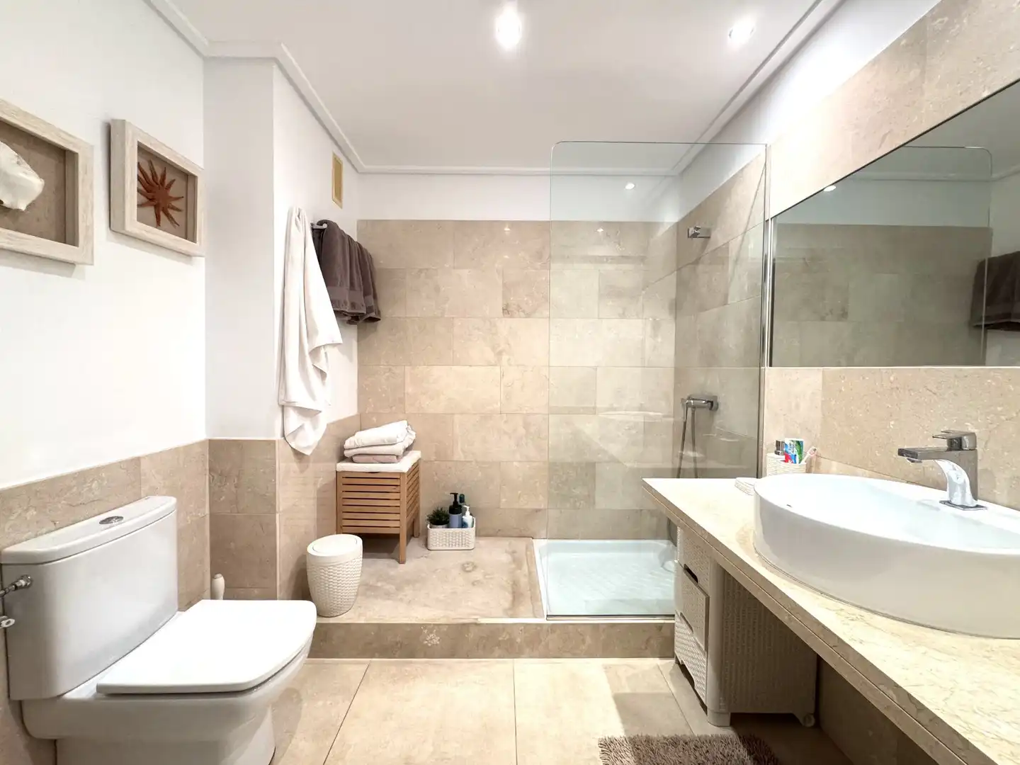 Badezimmer von Wohnungen zur Miete in Llucmajor mit Klimaanlage, Heizung und Terrasse