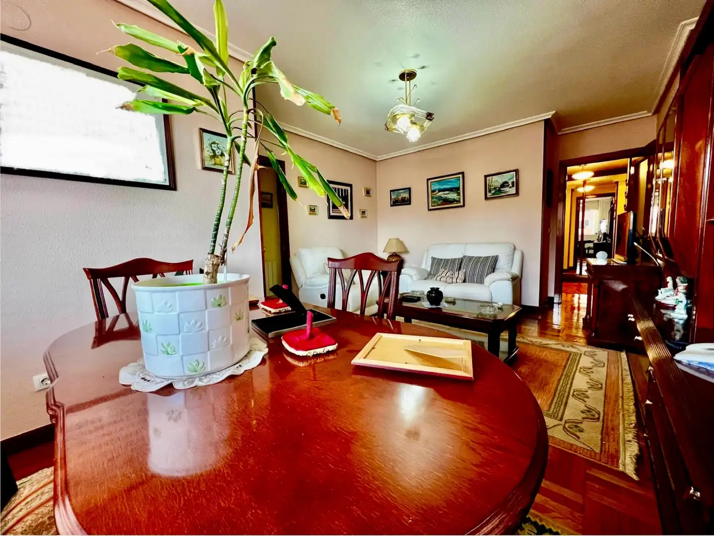Living room of Flat for sale in Santander  with Heating, Parquet flooring and Storage room