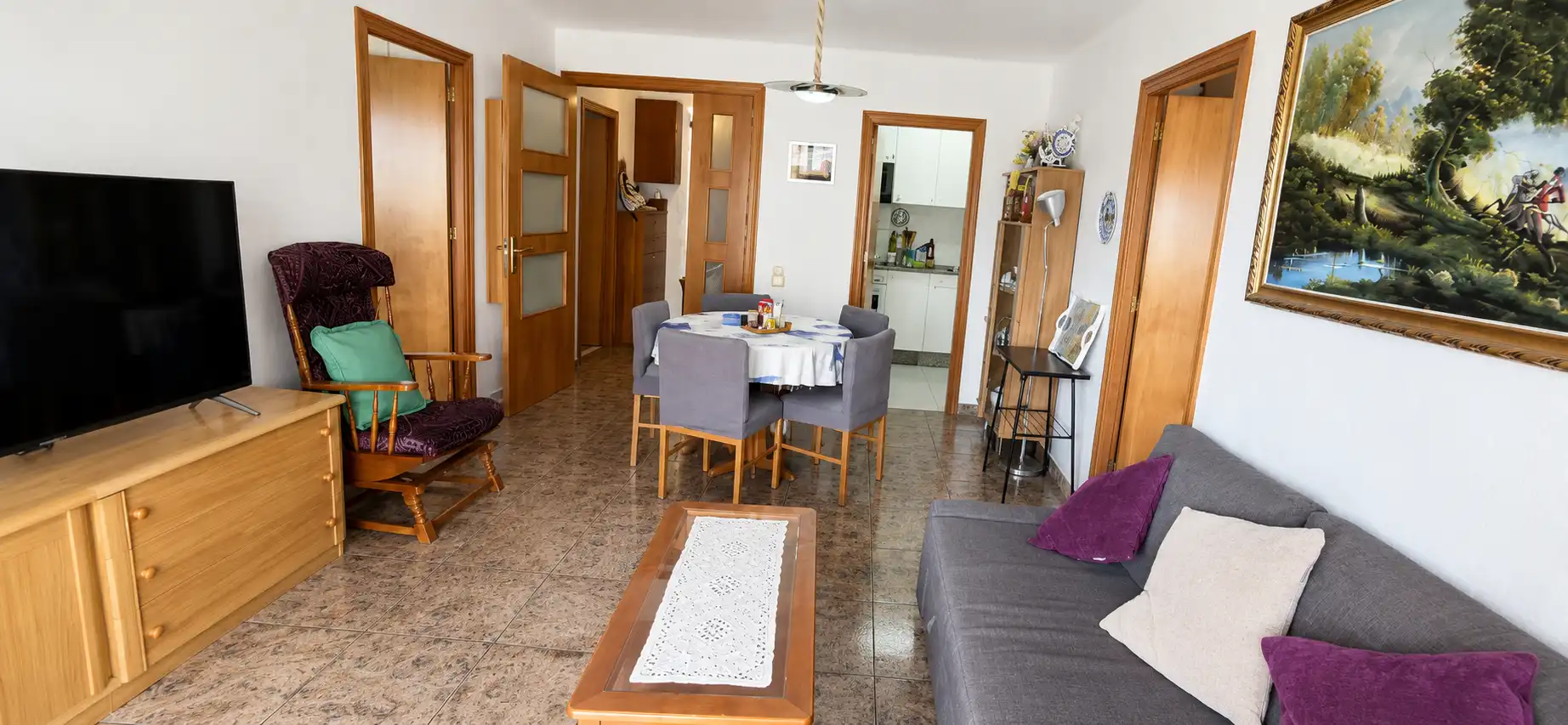 Sala de estar de Piso en venta en Calella con Amueblado y Balcón