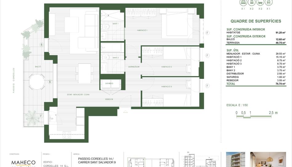 Photo 1 from new construction home in Flat for sale in Passeig de Cordelles, 14, Centre - Cordelles, Barcelona