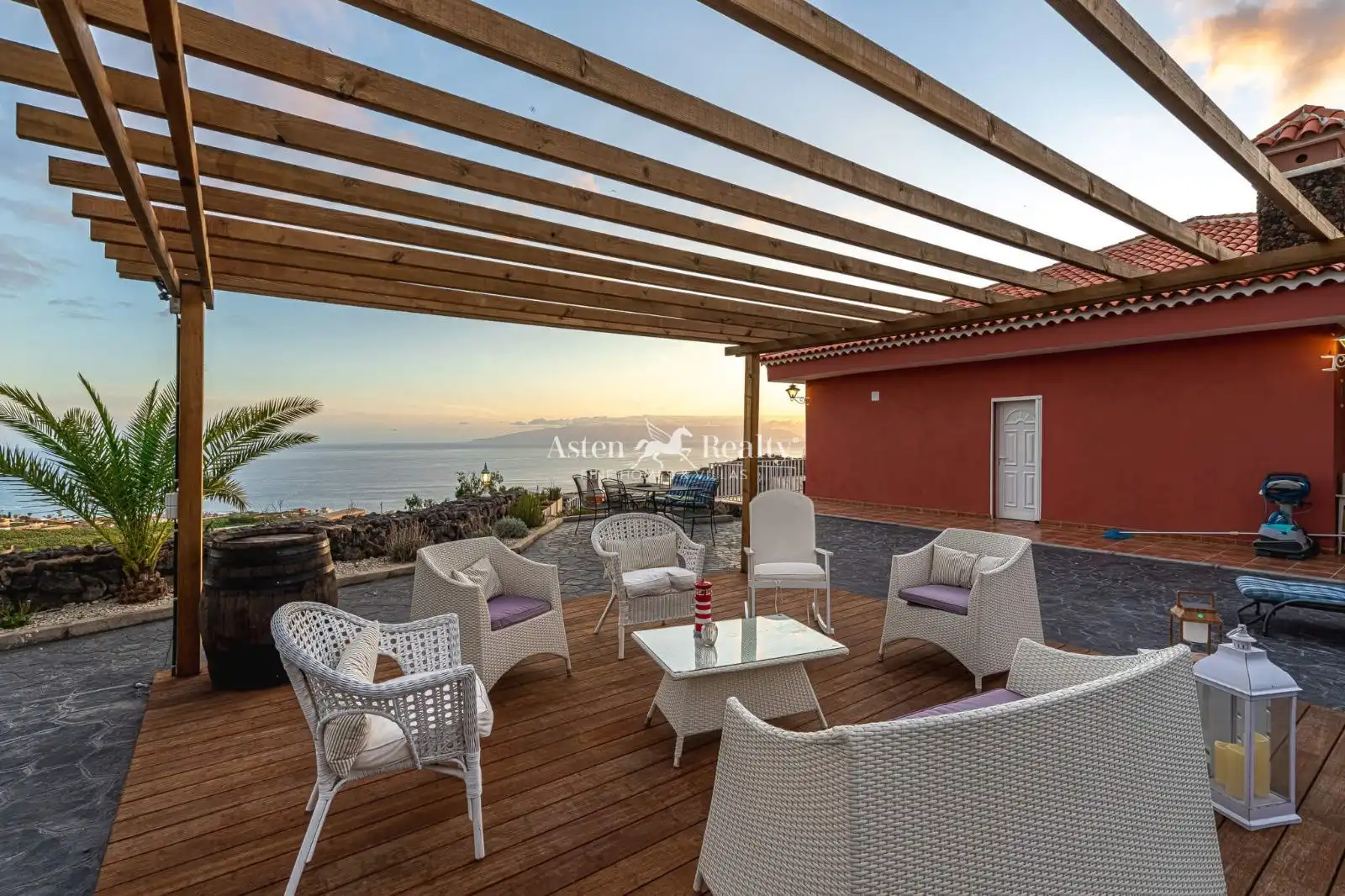 Terraza de Casa o chalet en venta en Santiago del Teide con Aire acondicionado, Calefacción y Piscina