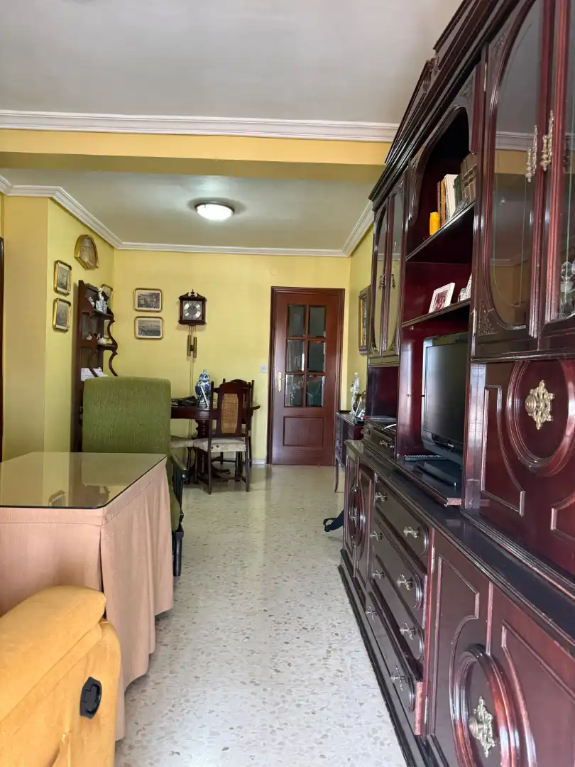 Sala d'estar de Pis en venda en Sevilla amb Aire condicionat, Terrassa i Moblat